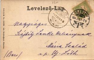 1904 Pozsony, Pressburg, Bratislava; színház. Holzkarte No. 75. Carl Otto Hayd (München) kiadása / t...