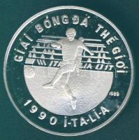 Vietnám 1989. 100D "Labdarúgó VB" Ag (999) T:PP