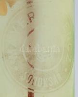 Mayer Ferencz Soroksár uránnal színezett szódás üveg, m: 30,5 cm