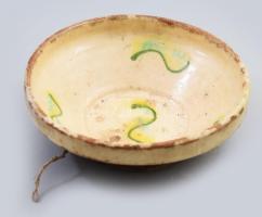 Tál. Sóvidék, 19. sz. vége, mázkopással, d: 21,5 cm