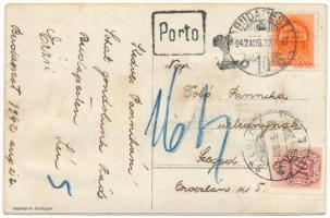 1942 Budapest XII. grafikai képeslap leporello, fogaskerekű vasút, automobil, hiányos (ázott / wet d...