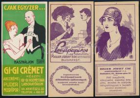 3 db számolócédula: Rigler József Ede Papírneműgyár, Gi-Gi arckrém
