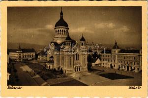 Kolozsvár, Cluj; Hitler tér, Román ortodox templom / square, Romanian Orthodox church (EK)