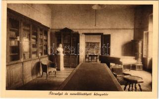 Budapest II. M. kir. Ferenc József Nevelőintézet társalgó és könyvtár. Ilona utca 4. Goszleth felvétele