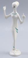 Kispest Porcelán táncoló lány. Jelzett, hibátlan, m: 18,5 cm