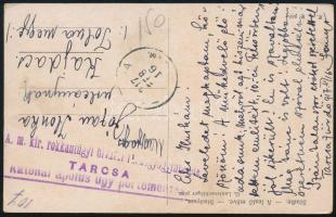 1917 Tábori posta képeslap / Field postcard "A m. kir. rokkantügyi hivatal gyógyintézete TARCSA"