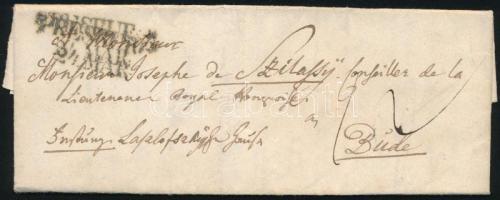1845 Portós levél "PRESBURG"