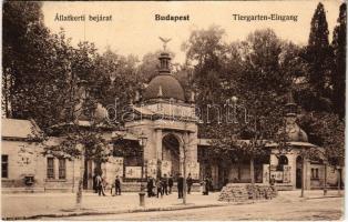 1908 Budapest XIV. Állatkerti bejárat (ázott sarok / wet corner)
