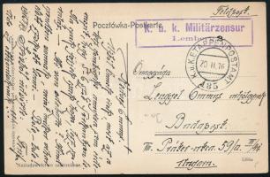 1916 Tábori posta képeslap "EP 185"