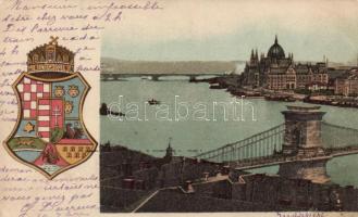 Budapest litho és címer (fa)