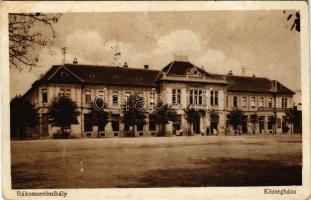 1939 Budapest XVI. Rákosszentmihály, községháza, retour, címzett ismeretlen. Dénes József kiadása (fl)