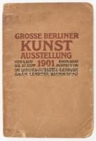1901 Katalog Grosse Berliner Kunst-Ausstellung. Berlin,1901,Union,XIII+1+162+11+1+2+43+1+181+5 p.+1 t. Német nyelven. Fekete-fehér képekkel és egy térképpel illusztrált. Kiadói papírkötés, foltos, kopott borítóval, a gerincen kis sérüléssel.