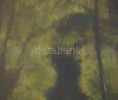 Csánky Dénes (1885-1972): Erdei út, 1929. Olaj, karton. Jelezve jobbra lent. Hátoldalán 1960-1970 kö...