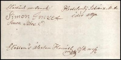 1858 Lak, házassági egyezés 2x6kr CM + 3kr CM okmánybélyeggel