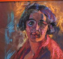 Bardócz Árpád (1882-1938): Lengén öltözött hölgy portréja, 1929. Pasztell, karton. Jelezve jobbra le...