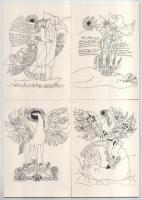 8 db MODERN postatiszta Ady Endre grafikai vers illusztrációs képeslap. Képzőművészeti Alap Kiadóvál...