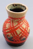 Erdélyi István: Retro váza. Jelzés nélkül, m: 16,5 cm