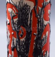 Erdélyi István: Nagyméretű retro váza. Jelzés nélkül, m: 39 cm