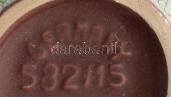 Német ugrasztott mázas váza, jelzett, m: 16 cm