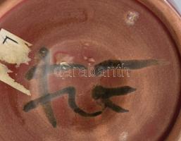 Fórizsné Sárai Erzsébet: Vérmázas váza. Jelzett, hibátlan, m: 18 cm