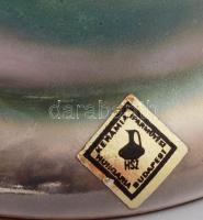 Iparművészeti Vállalat irizáló váza, jelzett, m: 19,5 cm