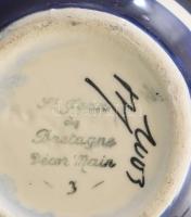 Saint Jean Bretagne kancsóváza, jelzett, m: 13 cm