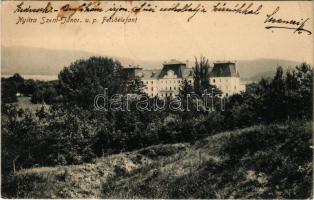 Felsőelefánt, Szent János Elefánt, Nyitra-Szent-János, Oberelefant, Horné Lefantovce; kastély. Huszár István kiadása (Nyitra) / castle (EB)