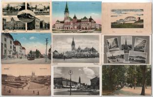 Kb. 60 db RÉGI délvidéki város képeslap vegyes minőségben