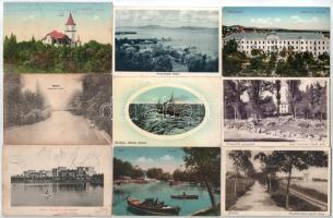 BALATON - Kb. 51 db RÉGI magyar város képeslap vegyes minőségben