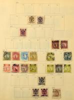 Svédország bélyegek a klasszikus időszaktól + régi Belgium bélyegek házi készítésű albumlapokon