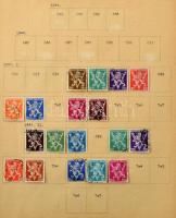 Svédország bélyegek a klasszikus időszaktól + régi Belgium bélyegek házi készítésű albumlapokon