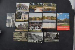 HAJDÚSZOBOSZLÓ - Kb. 195 db MODERN magyar képeslap, 101 fekete-fehér + 9 db fotó és egy turisztikai kiadvány