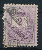 1874 2kr 11 1/2 fogazás, durva gyöngyjavítással (ex Lovász)