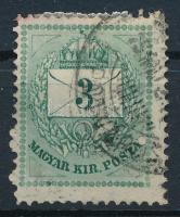 1874 3kr durva gyöngyjavítással (ex Lovász)