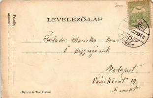 1905 Léva, Levice; Kossuth Lajos tér. Nyitrai és társa kiadása / square (gyűrődés / crease)