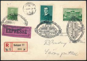 1939 Budapest helyi ajánlott expressz levelezőlap