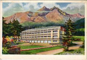 Matlárháza, Matliary, Tatranské Matliare (Tátra, Magas-Tátra, Vysoké Tatry); Hotel Esplanade szálloda reklámlapja / hotel advertisement (kopott élek / worn edges)