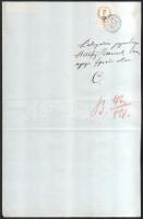 1857 Zalegerszeg, 12kr okmánybélyeg irattöredéken, "K. k. Comitatsgericht in Z. Egerszeg" (Zalaegerszegi Cs. Kir. Megyei Törvényszék) bélyegzéssel