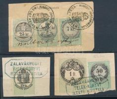 6 db okmánybélyeg kivágásokon
