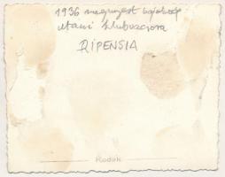 1936 RIPENSIA Temesvár, megnyert bajnokság utáni klubvacsora, labdarúgás / FC Ripensia Timisoara, di...