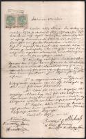1892 Endrőd, adásvételi szerződés 2x25kr okmánybélyeggel
