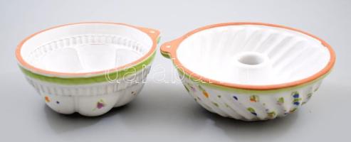 2 darab kerámia kuglóf forma, d: 15-17 cm