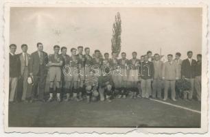 1930 Jugoszlávia - Románia 2:1 labdarúgó mérkőzés, Sándor király kupa, csapatkép / football. photo (...