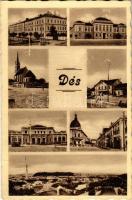 Dés, Dej; templom, városháza, látkép / church, city hall, general view (EB)