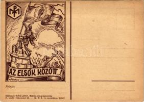 Az elsők között...! Gárdonyi R. kiadása / Hungarian national propaganda, Among the first ones s: Pataky F.