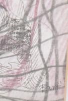 Bart (?) jelzéssel, XX. sz.vége/XXI sz. eleje: Gettó. Vegyes technika, papír, üvegezett fakeretben, ...