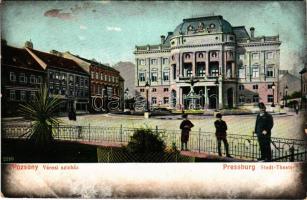 1906 Pozsony, Pressburg, Bratislava; Városi színház. Bediene dich allein / theatre