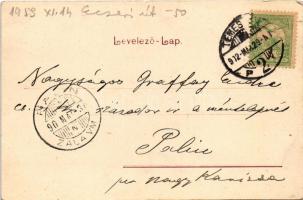 1902 Temesvár, Timisoara; Városi színház. Polatsek-féle kiadása / theatre (apró szakadás / small tea...