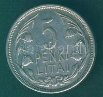 Litvánia 1925. 5L Ag T:2/3