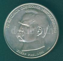 Lengyelország 1988. 50.000Zl Ag "70 éves a lengyel függetlenség-Józef Pilsudski" T:BU